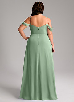 Azazie Marley Bridesmaid Dresses Matcha A-Line Off the Shoulder Chiffon Convertible Dress image12