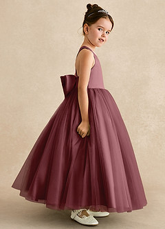 Azazie Peanut Flower Girl Klänningar Klänning A-Line i Tyll Rem image3