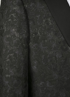 front Joseph Black Formal Jacquard Peak Lapel Tuxedo Jacket