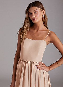 Azazie Calianna Bridesmaid Dresses English Rose A-Line Off the Shoulder Chiffon Convertible Dress image2
