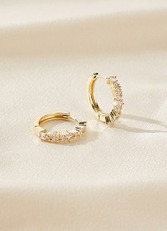 front Orecchini a cerchio con strass
