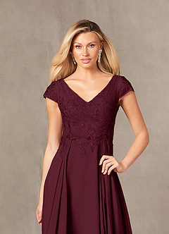 Azazie Rosemarie Kleider für die Brautmutter A-Linie Spitze Kleid Cabernetrot image3