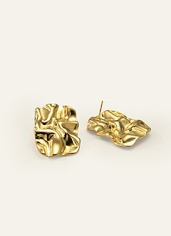 front 18K Gold Plated Stainless Steel Geometric Earrings