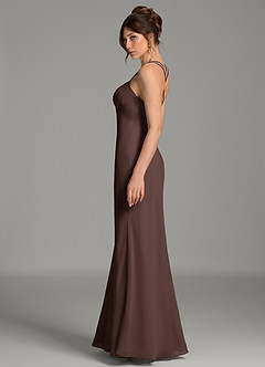 Azazie Suttona Bridesmaid Dresses Ganache Mermaid Chiffon Dress image6