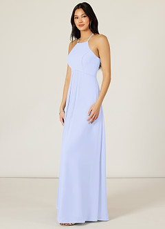 Azazie Sarah Venta Final Vestido de Lavanda de Gasa de Imperio con Plisado image4