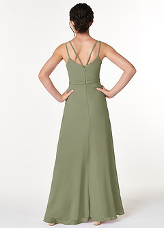 Azazie Janine Junior Blue Jay A-Line Chiffon Dress image2