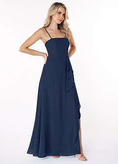 Azazie Kaylee Final Sale Agave A-Line Ruched Chiffon Dress image4