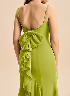 Azazie Lioren Junior Lemongrass Mermaid Bow Chiffon Dress image6