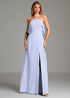 Azazie Cara Bridesmaid Dresses Lavender A-Line Ruched Chiffon Dress image5