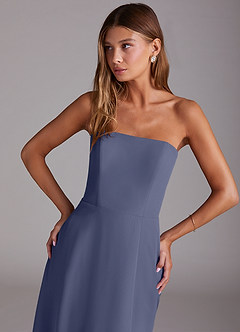 Azazie Wren Bridesmaid Dresses Stormy A-Line Strapless Chiffon Dress image5