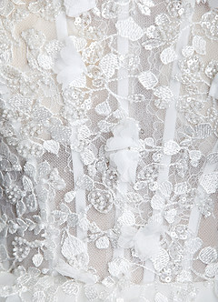 Azazie Gabrielle Wedding Dresses Diamond White Ball-Gown Tulle Dress image4