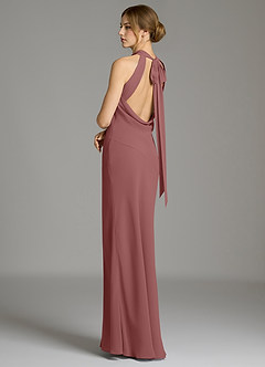 Azazie Cairo Bridesmaid Dresses Desert Rose Mermaid Pleated Chiffon Dress image2