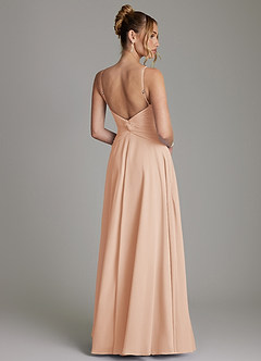Azazie Elita Brautjungfernkleider A-Linie Plissee Chiffon Kleid Englisches Rosa image7