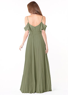 Azazie Lyney At-home Try On Dresses Dusk A-Line Off the Shoulder Chiffon Dress image2
