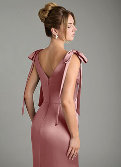 Azazie Alena Bridesmaid Dresses Dusty Rose Mermaid Pleated Stretch Satin Dress image11