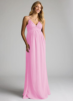 Azazie Emree Maternity Bridesmaid Dresses A-Line Chiffon Floor-Length Dress image3