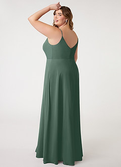 Azazie Daenerys 신부 들러리 드레스 A라인 쉬폰 플로어 길이 드레스 image11