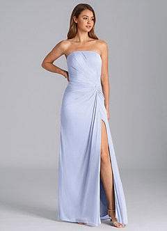Azazie Mariya Jurken voor bruidsmeisjes Jurk van Mesh met Zeemeermin Strapless Lavendel image1