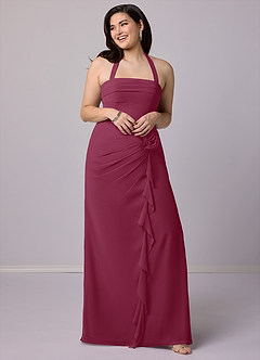 Barbie ♥ Azazie Bridesmaid Dresses Mulberry Sheath Strapless Chiffon Convertible Dress image11