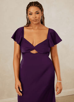 Christian Siriano Bridal for Azazie 1005 Bridesmaid Dresses Grape Sheath Sweetheart Neckline Stretch Satin Dress image14