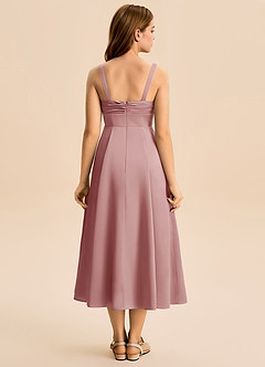 Azazie Ramona Junior Dusty Rose A-Line Sweetheart Neckline Stretch Satin Dress image2