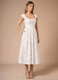 Hazel Blanc Nuage Robe midi image4