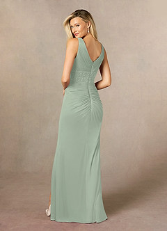 Azazie Winona Mother of the Bride Dresses Dusty Sage Mermaid Sequins Mesh Dress image4
