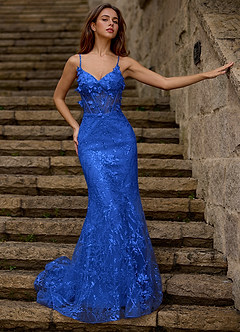 Blazing Azul Real Vestido de fiesta con purpurina image6