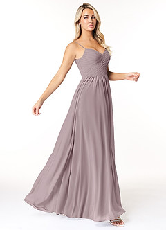 Azazie Lisbon Bridesmaid Dresses Dusk A-Line Sweetheart Neckline Chiffon Dress image1