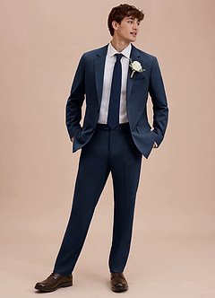 Ethan Dark Navy Refined Weave Suit