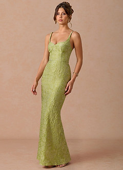 Paulina 연한 연두색 맥시 드레스 image4