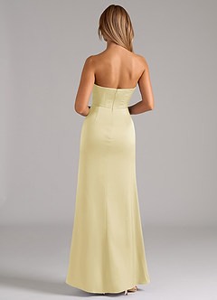 Azazie Johana Abiti da Damigella Abito Convertibile Sirena in Raso Elasticizzato a Spalla Scoperta Sorbetto Al Limone image7
