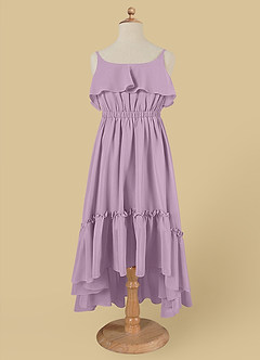 Azazie Karmen Flower Girl Dresses Wisteria A-Line Ruched Chiffon Dress image6