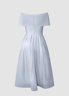 Dear To My Heart Light Blue Off-The-Shoulder Midi Dress image5