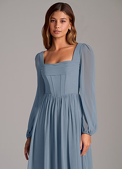 Azazie Maree Bridesmaid Dresses Twilight A-Line Corset Chiffon Dress image7