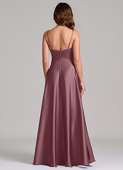 Azazie Amani Brautjungfernkleider A-Linie Plissee Stretch-Satin Kleid Amethyst image5