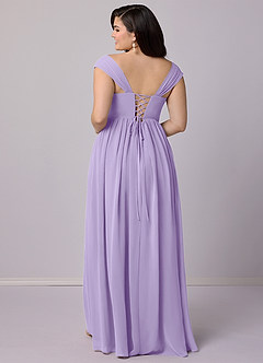 Barbie ♥ Azazie Bridesmaid Dresses Lilac A-Line Corset Chiffon Dress image9