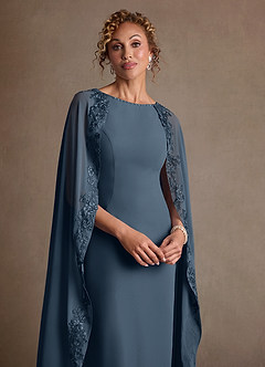 Azazie Artemisia vestidos de madre de la novia Vestido de Neptuno de Gasa de Corte Recto con Encaje image6