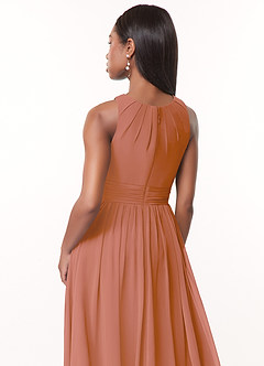 Azazie Harper Bridesmaid Dresses MAI TAI A-Line Pleated Chiffon Dress image4