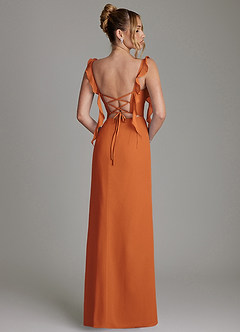 Azazie Jessamine 신부 들러리 드레스 인어 코르셋 쉬폰 바닥 길이 드레스 image8