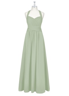 Azazie Claudia At-home Try On Dresses Dusty Rose A-Line Sweetheart Neckline Chiffon Dress image7