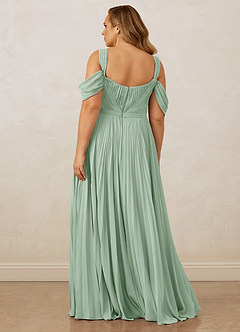 Christian Siriano Bridal for Azazie 1013 Bridesmaid Dresses Agave A-Line Off the Shoulder Chiffon Dress image12