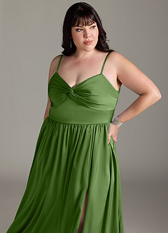 Azazie Zeya Koszorúslány ruhák Sorba áll Rakott Stretch szatén Padlóhosszúság Ruha image14