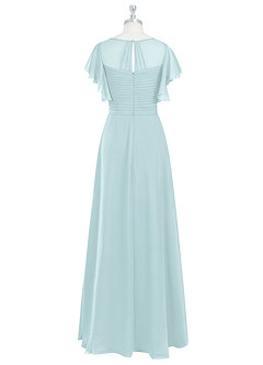 Azazie Lily Final Sale Empire Pleated Chiffon Floor-Length Dress image8