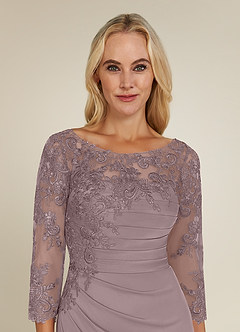 Azazie Alisondra Mother of the Bride Dresses Dusk Sheath Scoop Lace Lace Dress image5