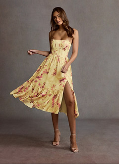 Gigi Light Yellow Midi Dress image5