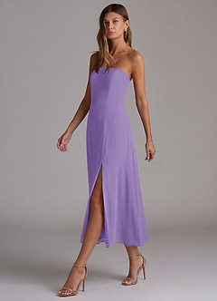 Azazie Wren Bridesmaid Dresses Tahiti A-Line Strapless Chiffon Dress image3