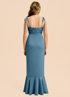 Azazie Ryan Junior Bermuda Sheath Bow Stretch Satin Dress image2