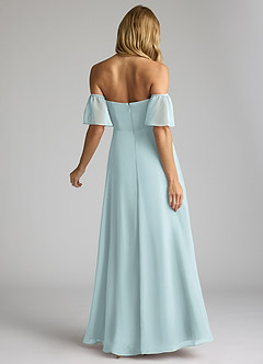 Azazie Sue Bridesmaid Dresses Mist A-Line Off the Shoulder Chiffon Convertible Dress image3