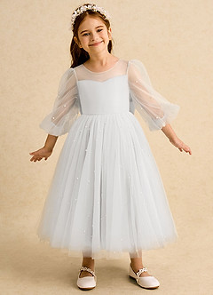 Azazie Trudy Flower Girl Klänningar Klä Balklänning i Tyll Älskling Halsringning image3